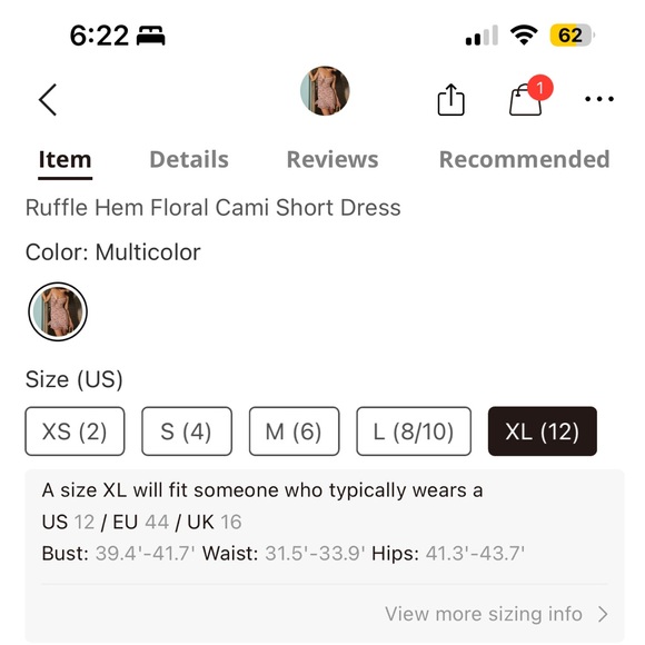 Commense ruffle hem floral mini dress - Picture 5 of 5